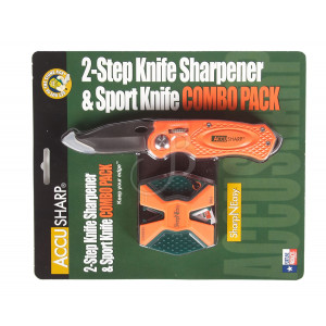 ACCUSHARP 2-Step Knife Sharpener & Sport Knife Combo Pack